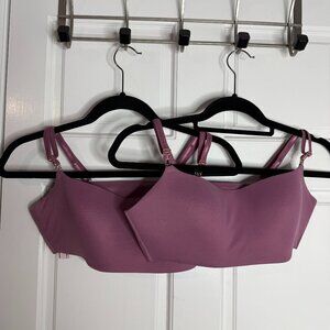 2 Victoria Secret Lined No-Wire Bras- Large